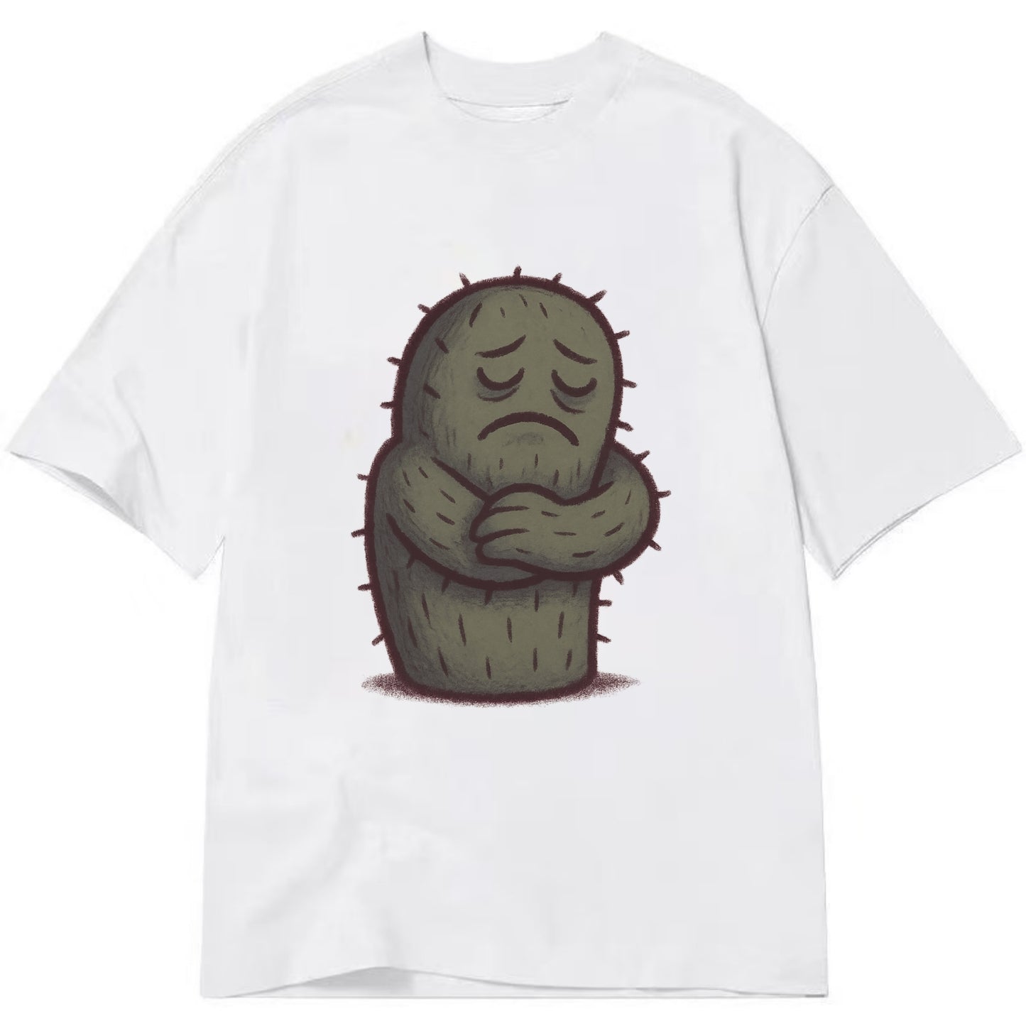 SINGLE IS VALID | Content cactus hugging itself - Classic T- - Classic T-shirt - White