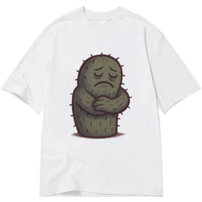 SINGLE IS VALID | Content cactus hugging itself - Classic T- - Classic T-shirt - White