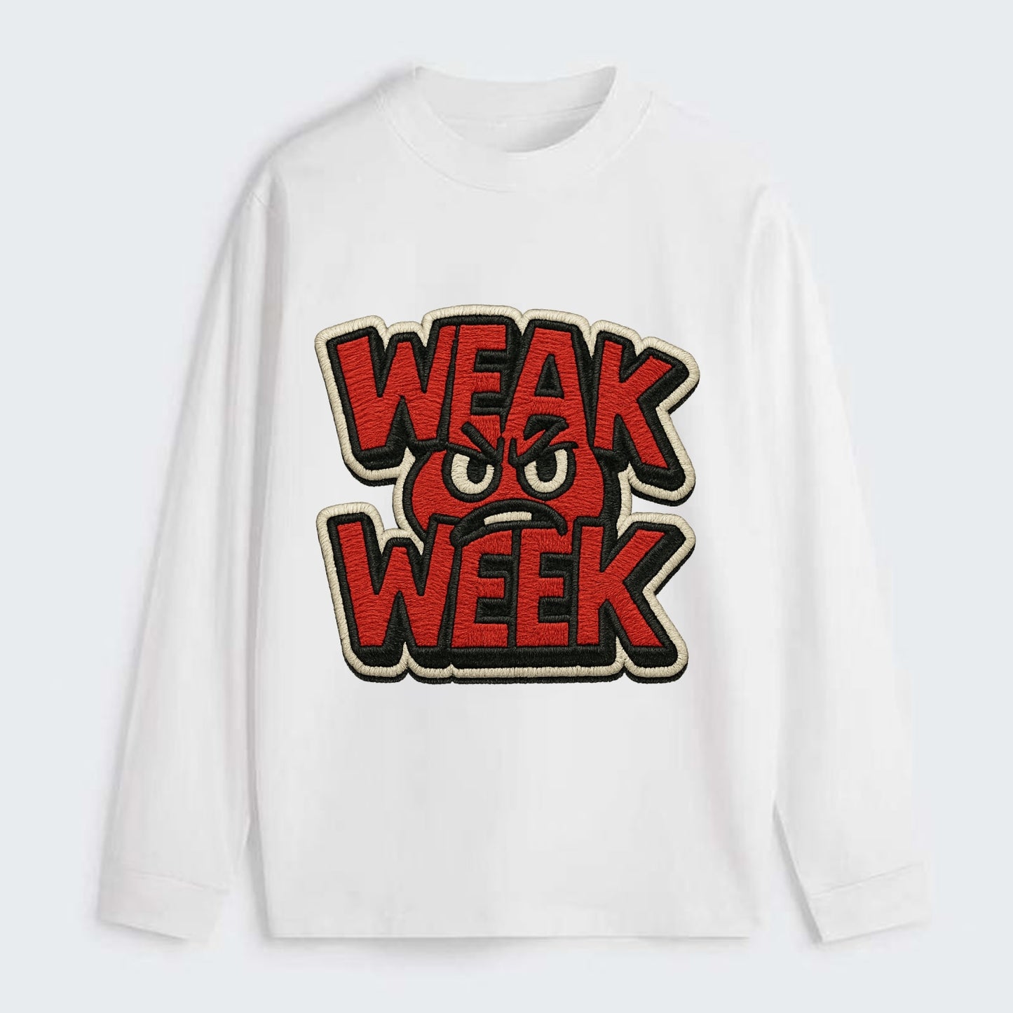 WEAK;WEEK WARRIOR Monday Blue Cap - Classic Long Sleeve Shirt - White