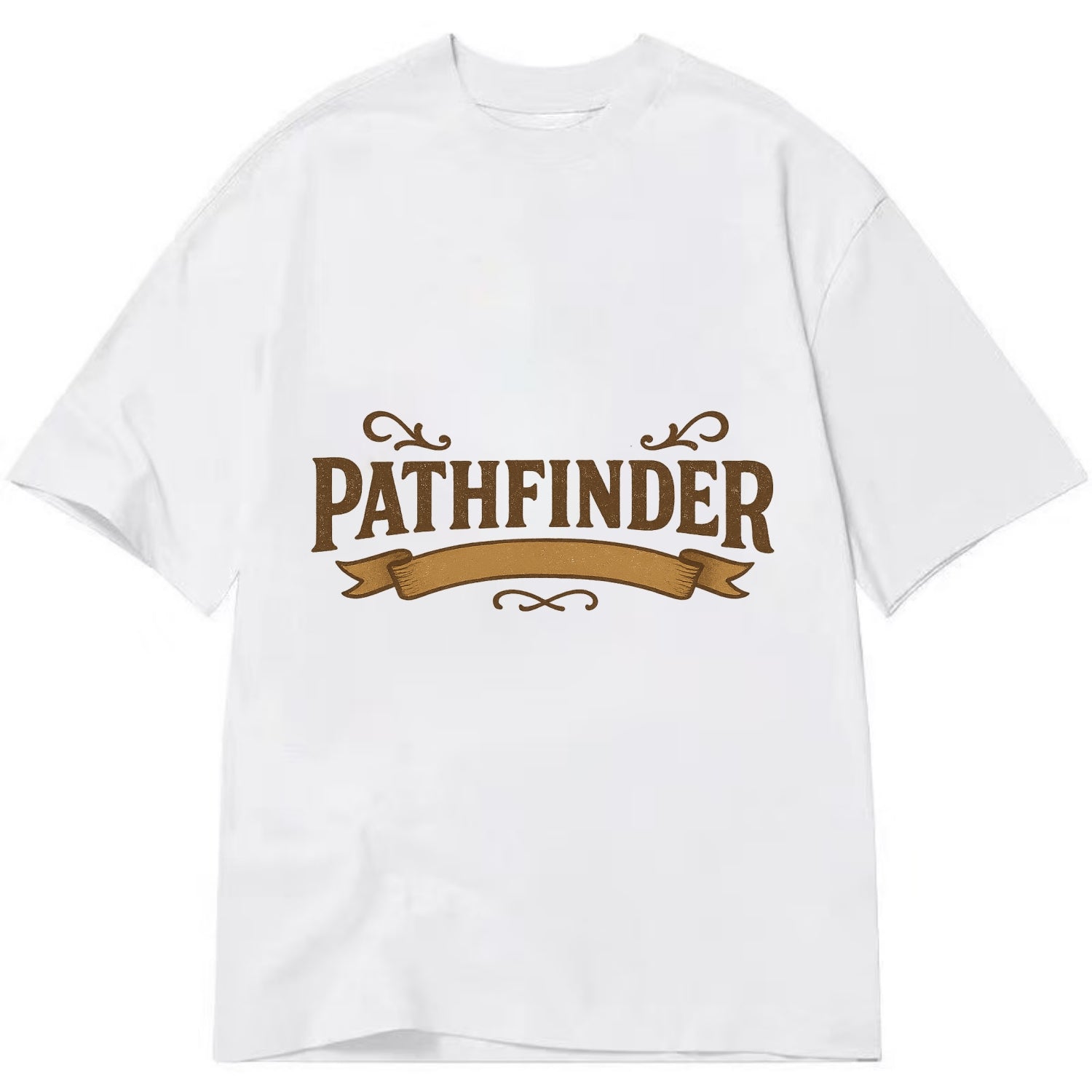 Bold typography design - "PATHFINDER" - finding the way, leading others - Classic T-shirt - White