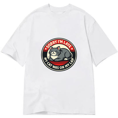 Charming Cat Loaf Excuse Emblem - Classic T-shirt - White