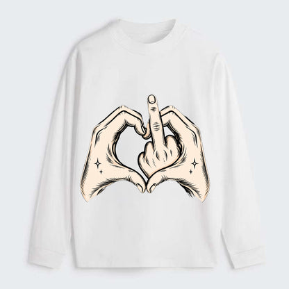 Love You Symbol - Classic Long Sleeve Shirt - White