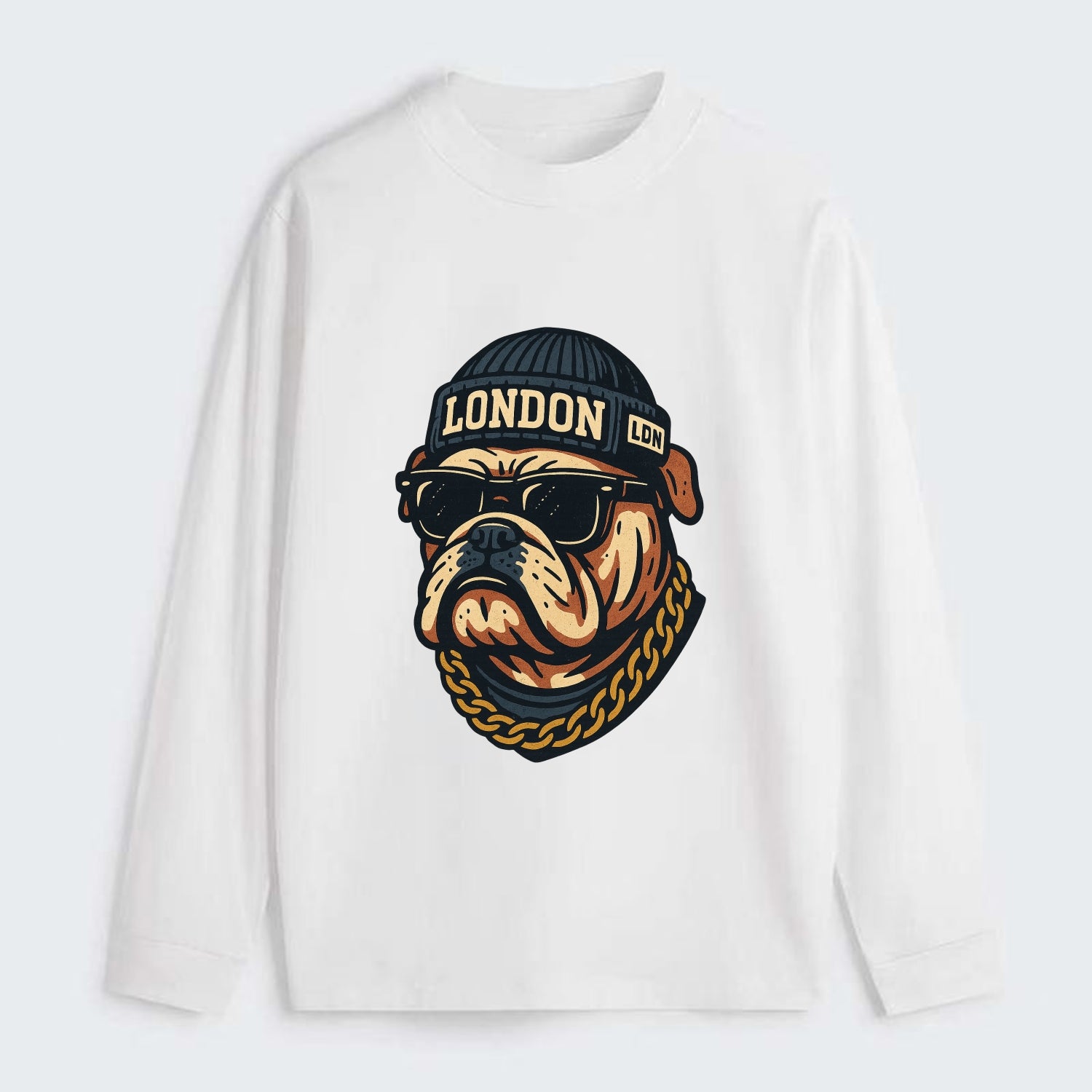 London Bulldog - Classic Long Sleeve Shirt - White