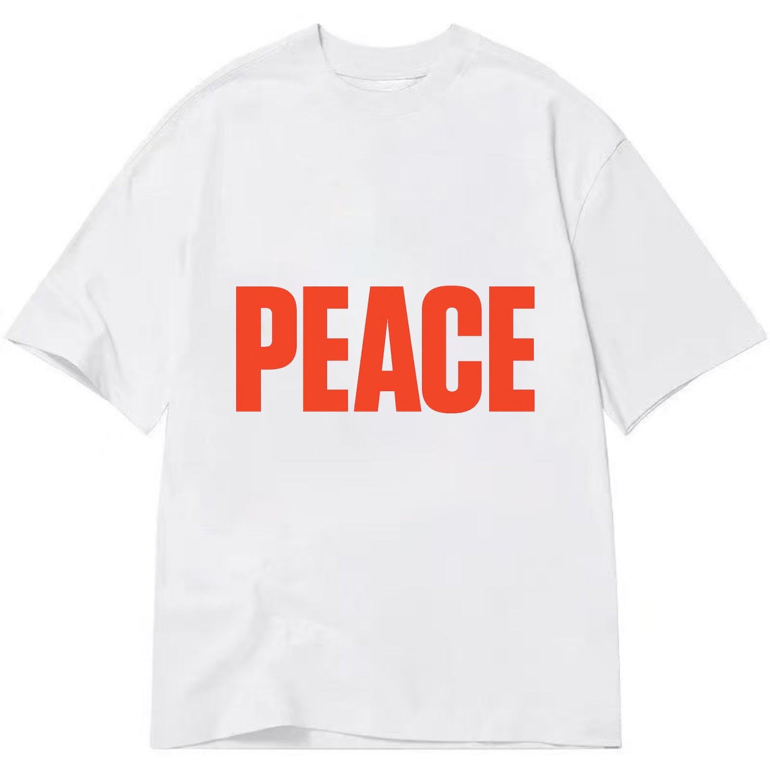 Bold typography design - "PEACE" - inner calm, tranquility, serenity - Classic T-shirt - White