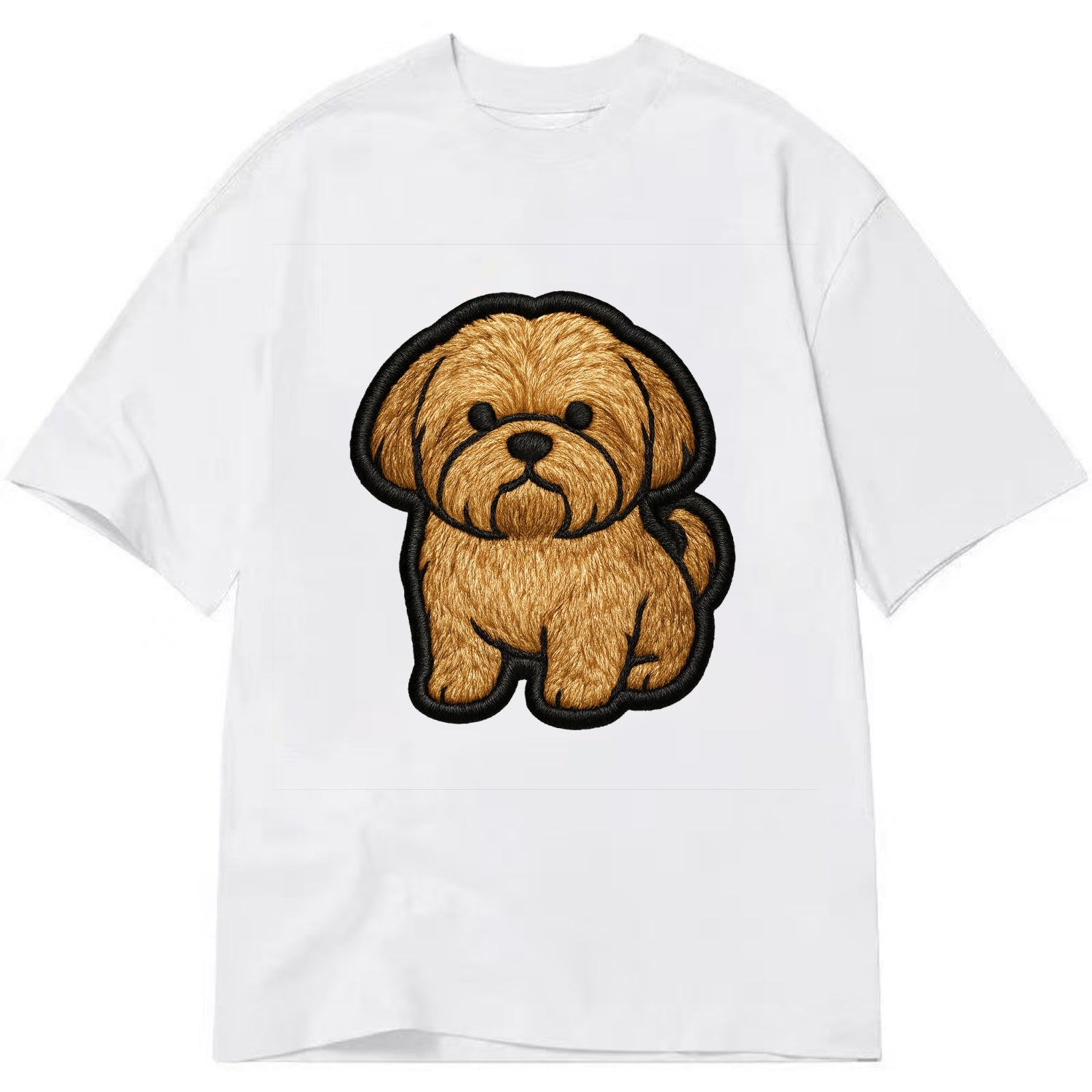Shih Tzu - Minimalist fluffy design with - Classic T-shirt - White