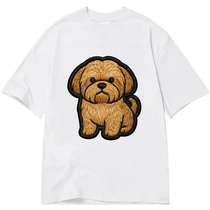 Shih Tzu - Minimalist fluffy design with - Classic T-shirt - White