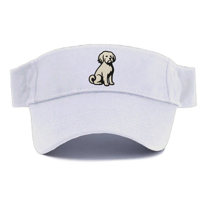 Löwchen - Little Lion Dog white embroide - Visor - White