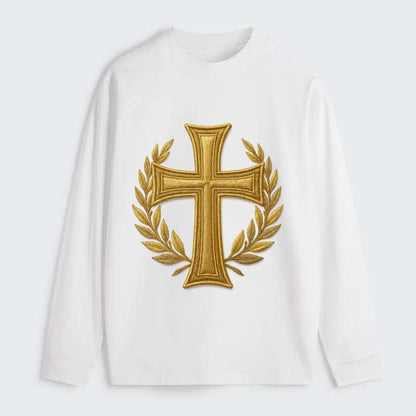 Victory Cross  - Classic Long Sleeve Shirt - White