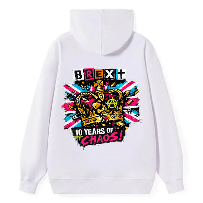 BROKEN CROWN | Shattered British crown | Gold fragments scattered | Power - Classic Pullover Hoodie - White