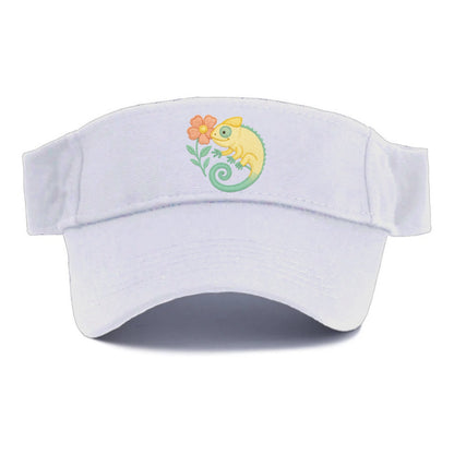 Yellow Chameleon - Visor - White