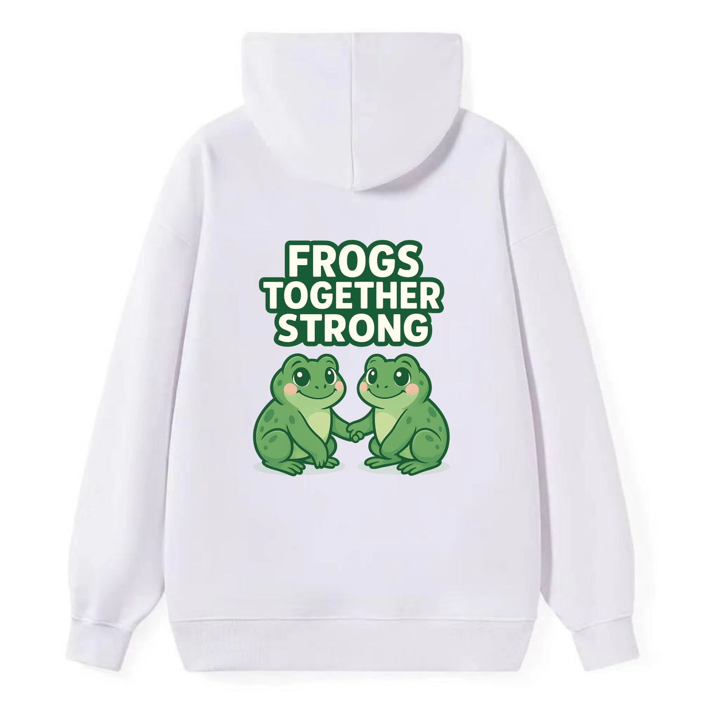 Frogs Together Strong 2 - Classic Pullover Hoodie - White