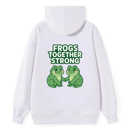 Frogs Together Strong 2 - Classic Pullover Hoodie - White