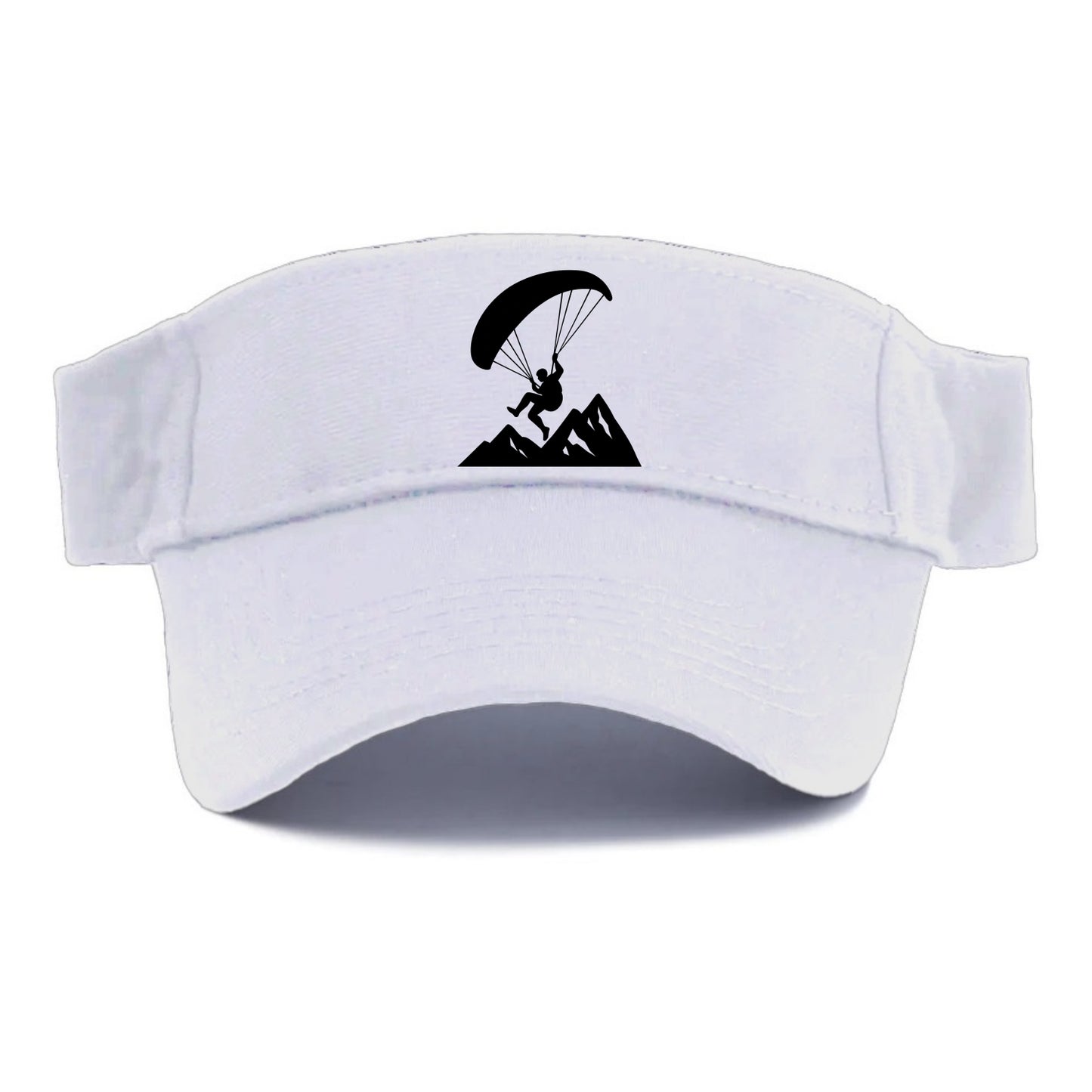 Paraglider soaring over mountain peaks - Visor - White