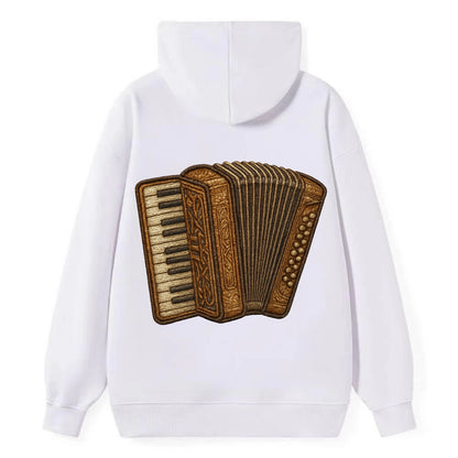 Accordion  - Classic Pullover Hoodie - White
