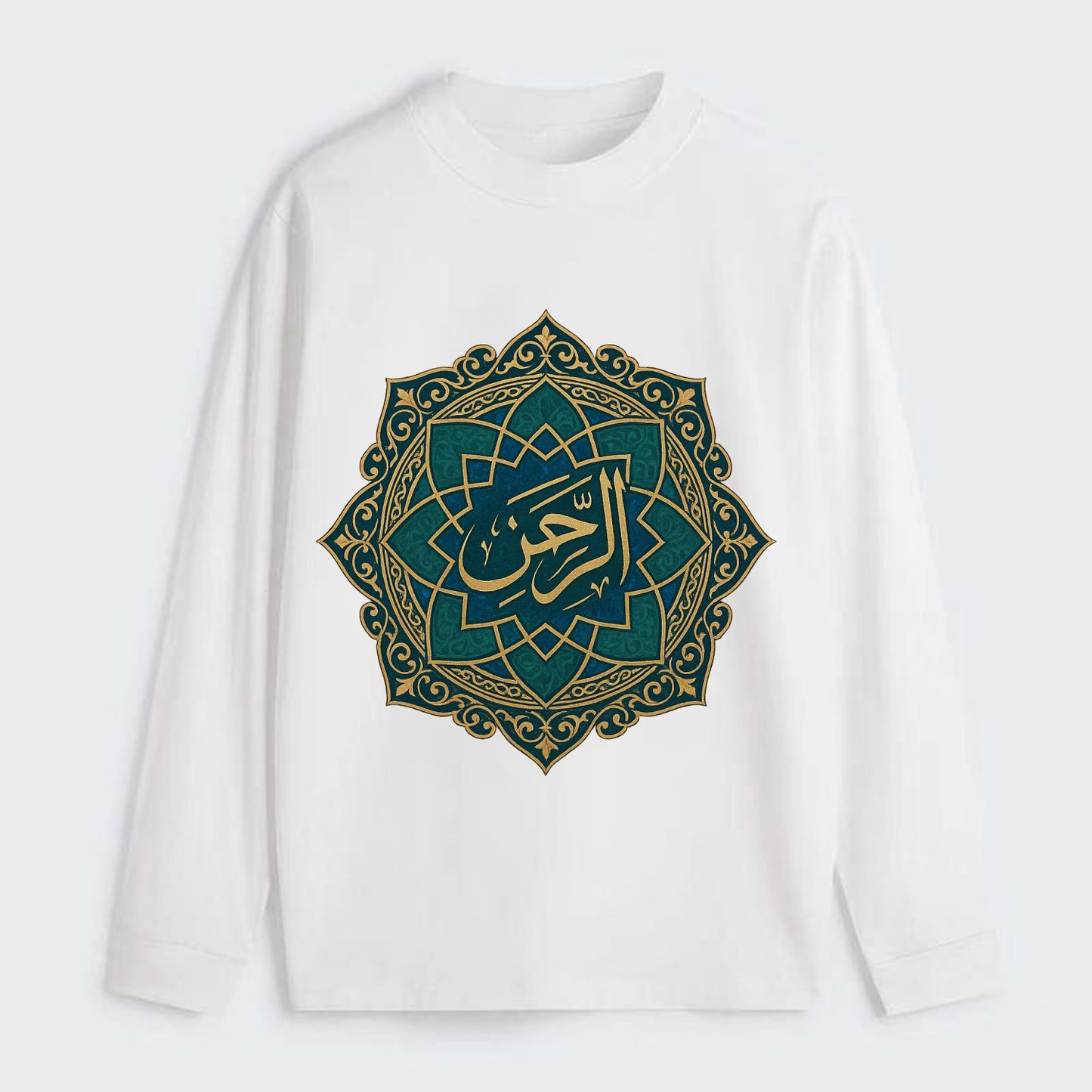 Ar-Rahman Geometric - Classic Long Sleeve Shirt - White