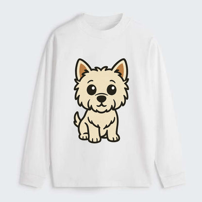 West Highland White Terrier - Alert standing pose - Classic Long Sleeve Shirt - White