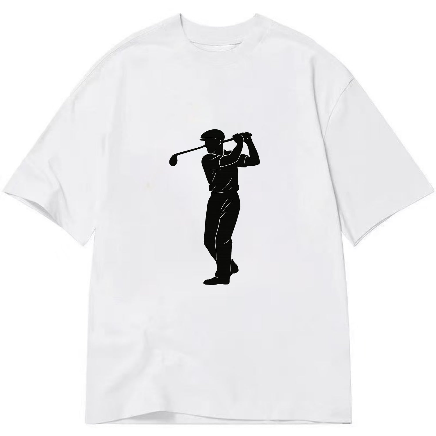 Golfer mid-swing with driver - Classic T-shirt - White