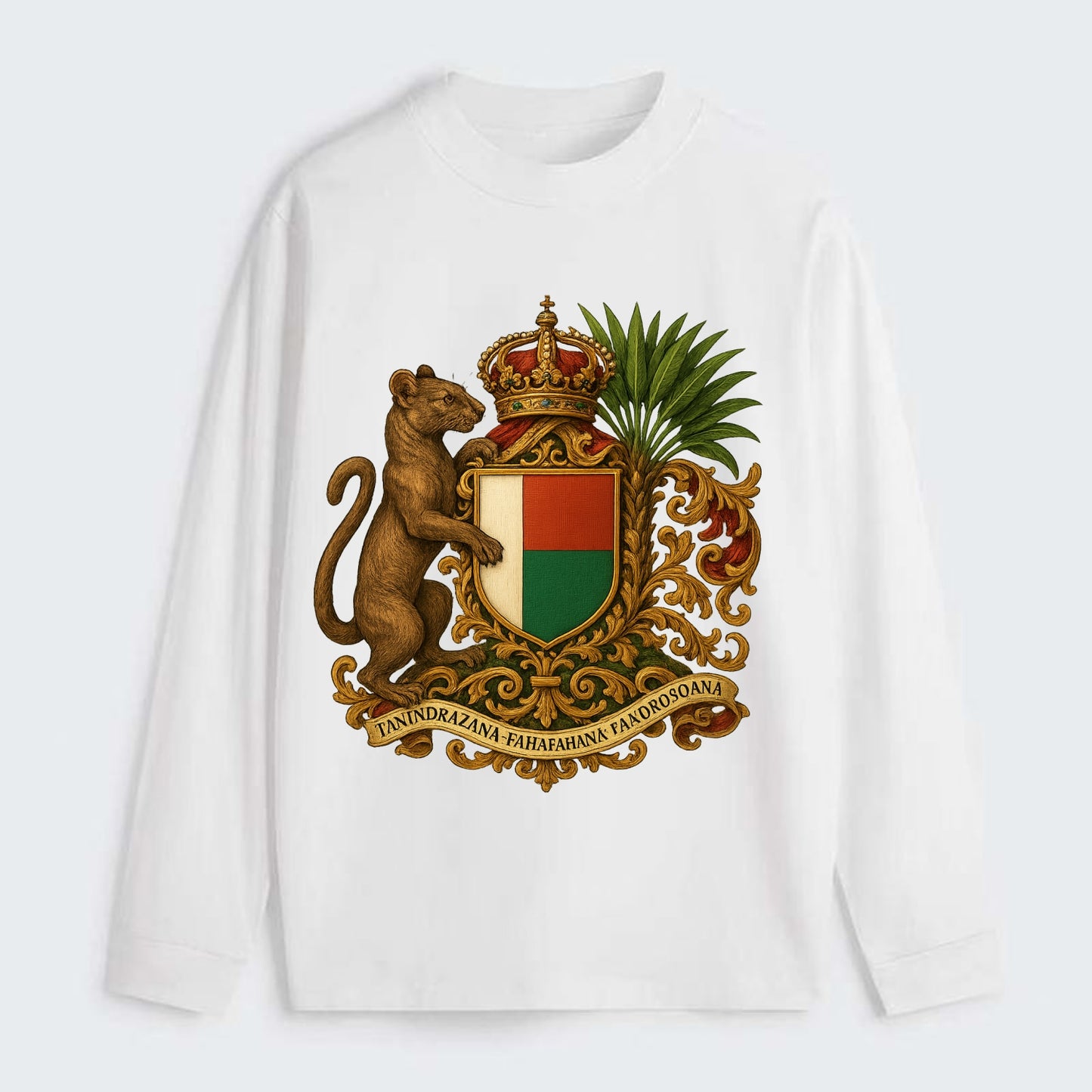 Madagascar Fossa Hunter  - Classic Long - Classic Long Sleeve Shirt - White