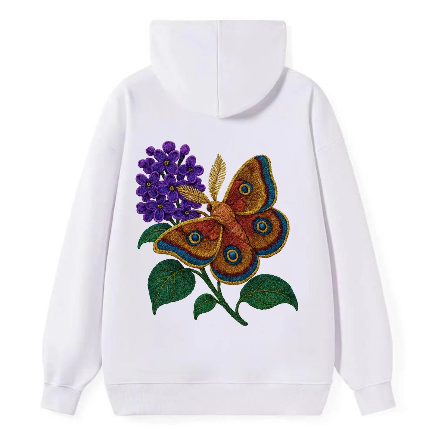 Polyphemus Moth - Classic Pullover Hoodie - White
