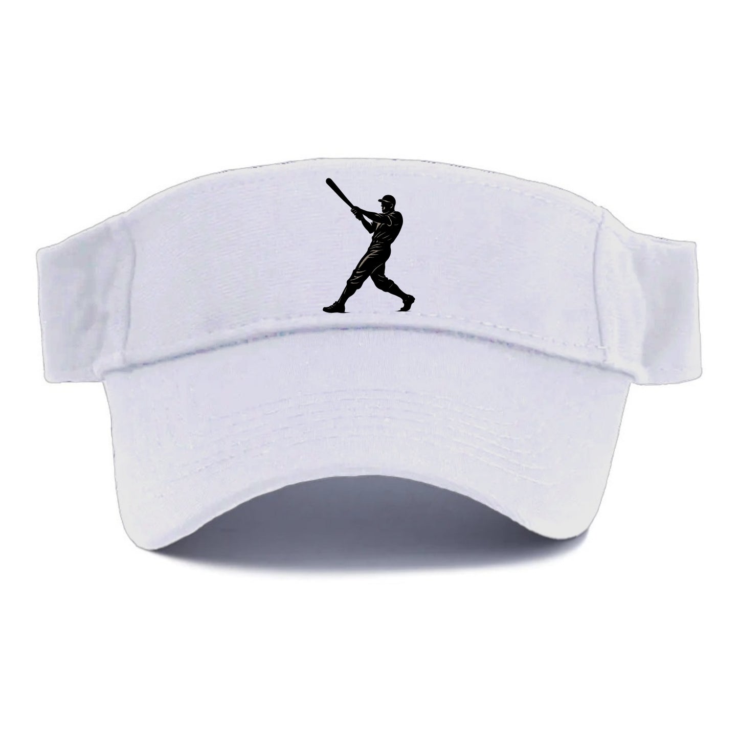 Baseball batter in full swing - Visor - White