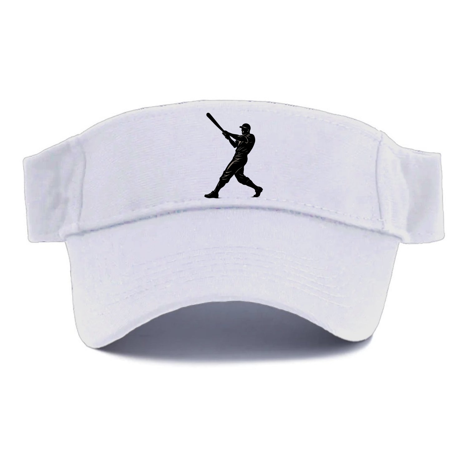 Baseball batter in full swing - Visor - White