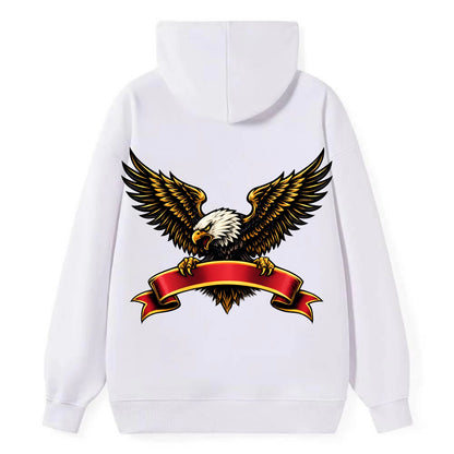 Eagle Banner - Classic Pullover Hoodie - White