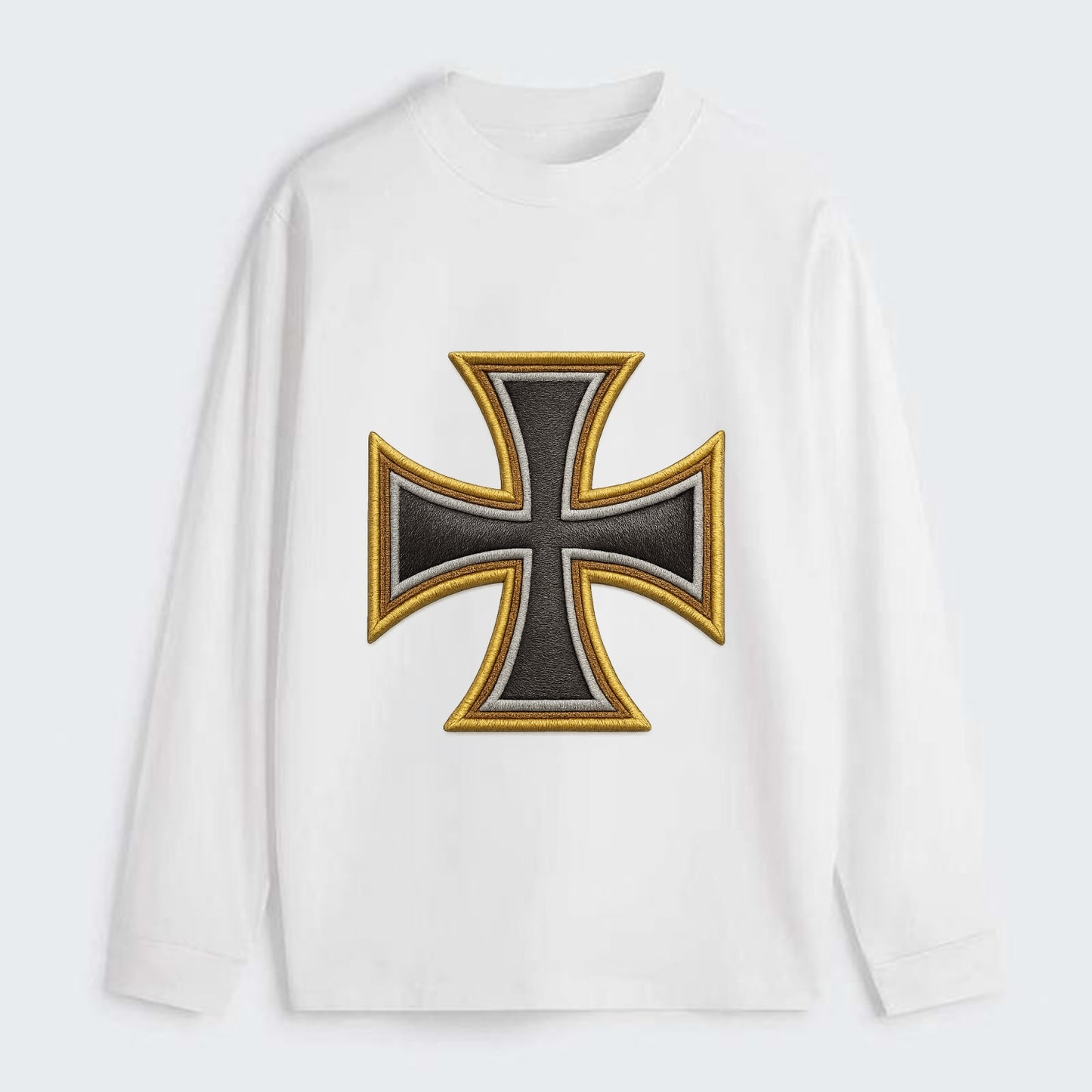 Teutonic Cross  - Classic Long Sleeve Shirt - White