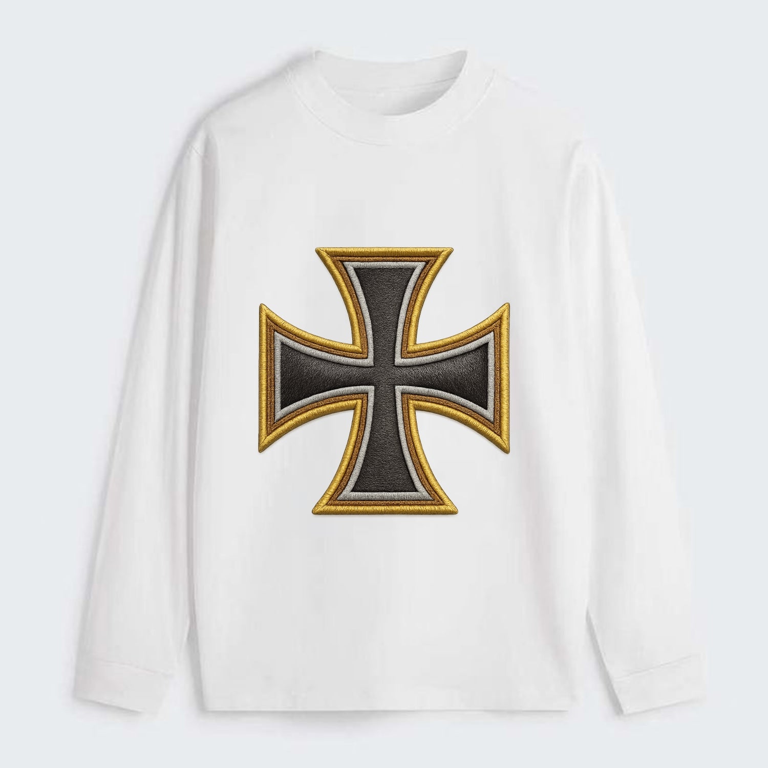 Teutonic Cross  - Classic Long Sleeve Shirt - White