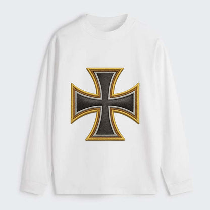 Teutonic Cross  - Classic Long Sleeve Shirt - White