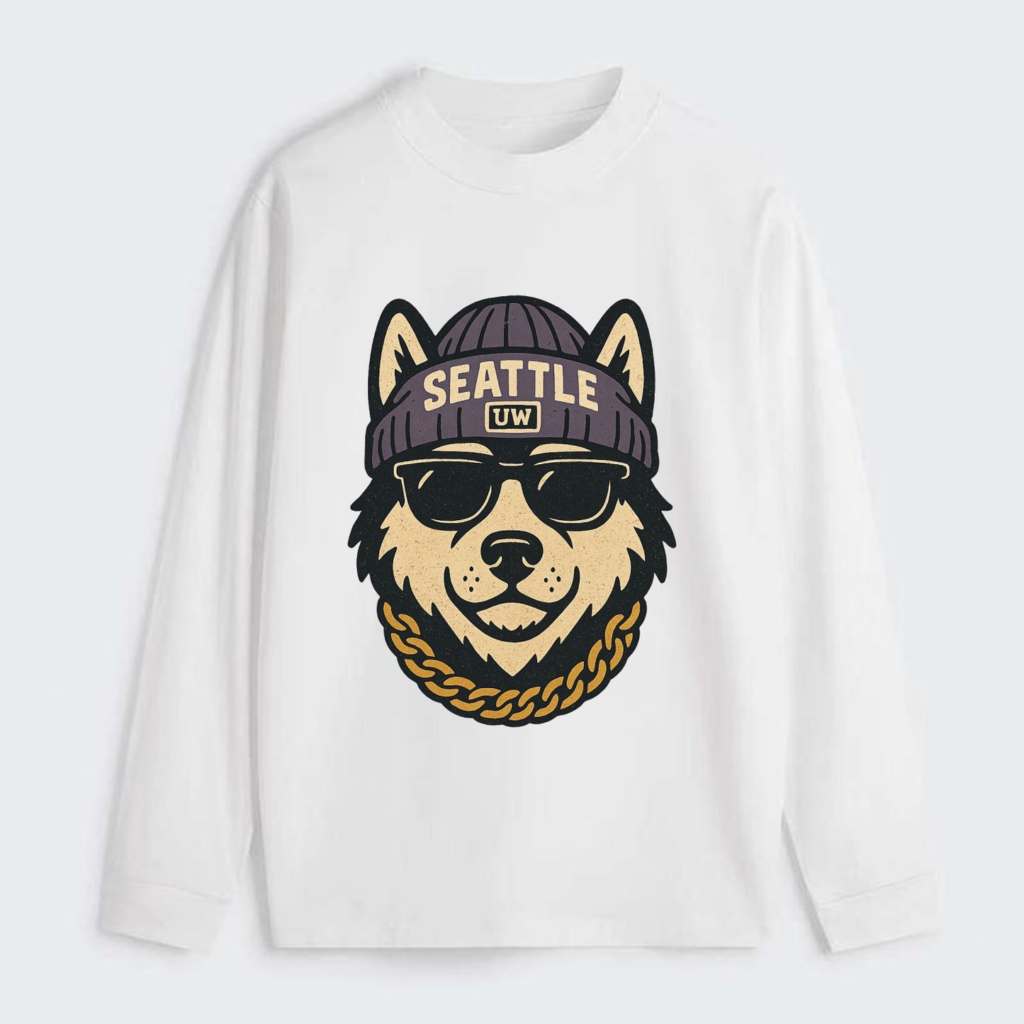 Seattle Husky - Classic Long Sleeve Shirt - White