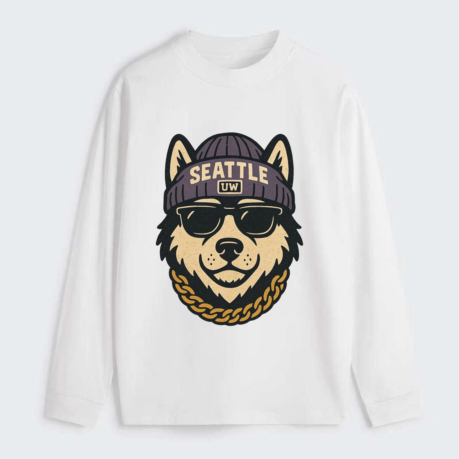 Seattle Husky - Classic Long Sleeve Shirt - White