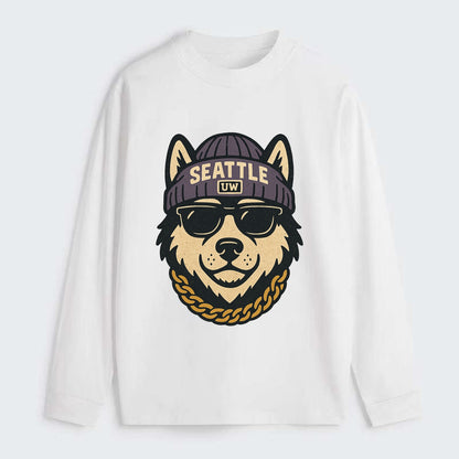 Seattle Husky - Classic Long Sleeve Shirt - White