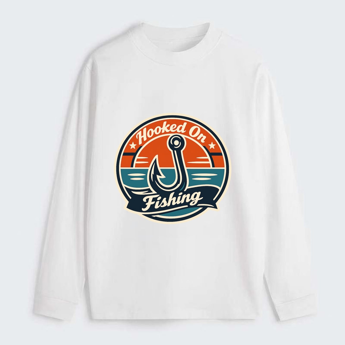 Angler's Emblem of Passion - Classic Long Sleeve Shirt - White