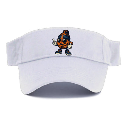 Syracuse Orange wearing Syracuse beanie with S patch - Visor - White