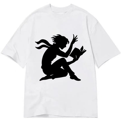 Reader lost in book moment - Classic T-shirt - White
