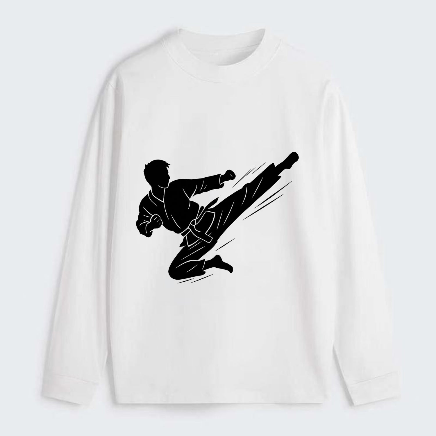 Korean taekwondo flying kick - Classic Long Sleeve Shirt - White