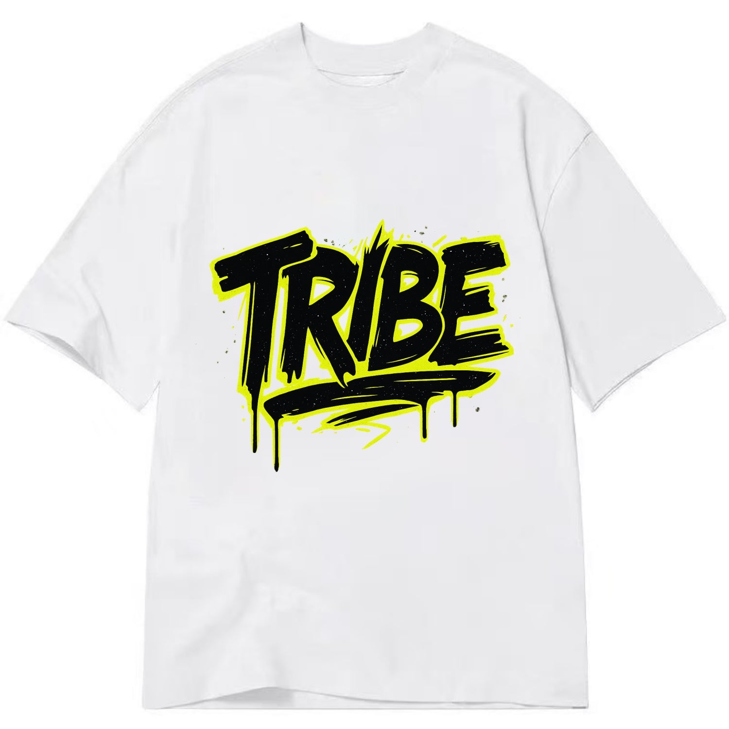 Bold typography design - "TRIBE" - your community, your group - Classic T-shirt - White
