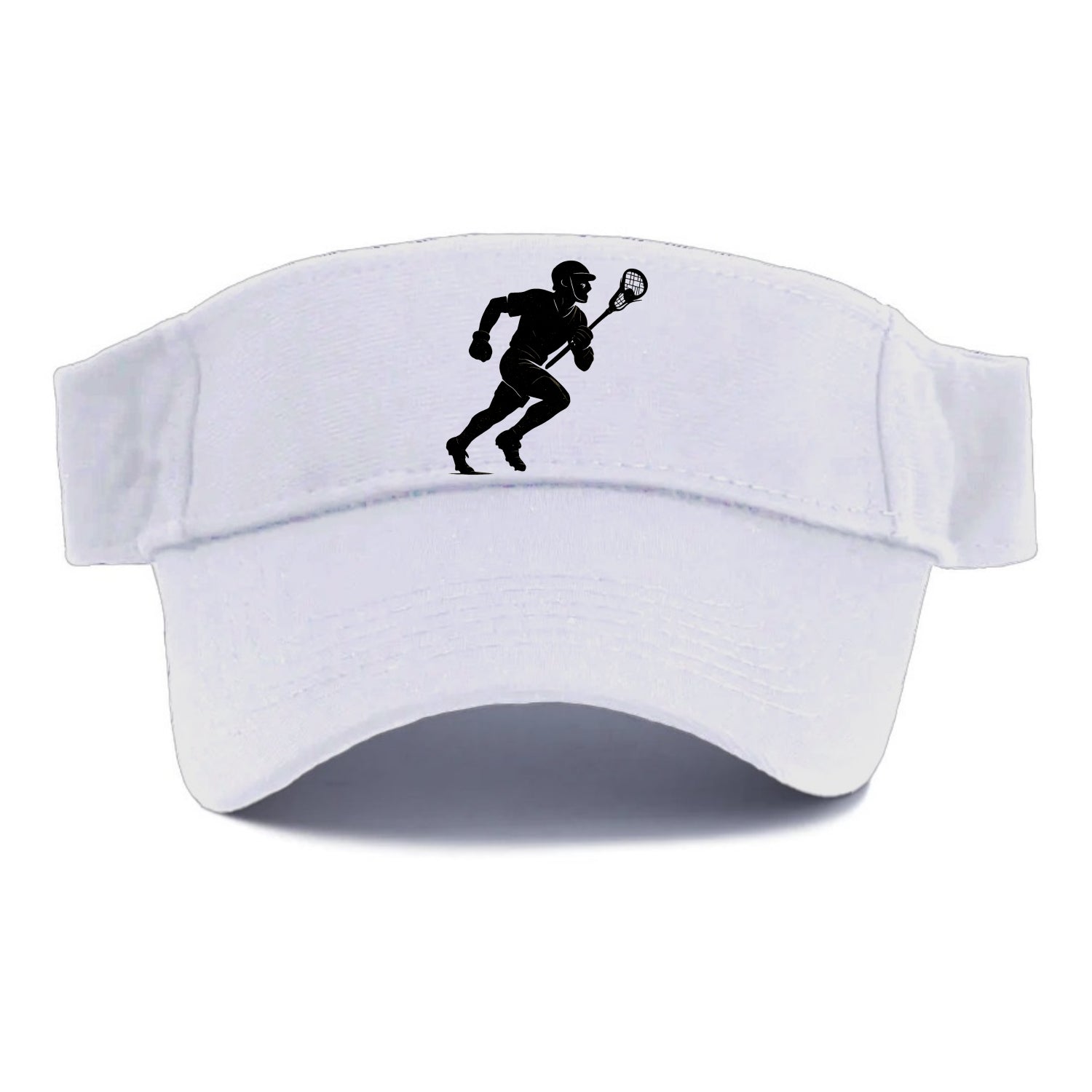 Lacrosse player cradling and running - Visor - White