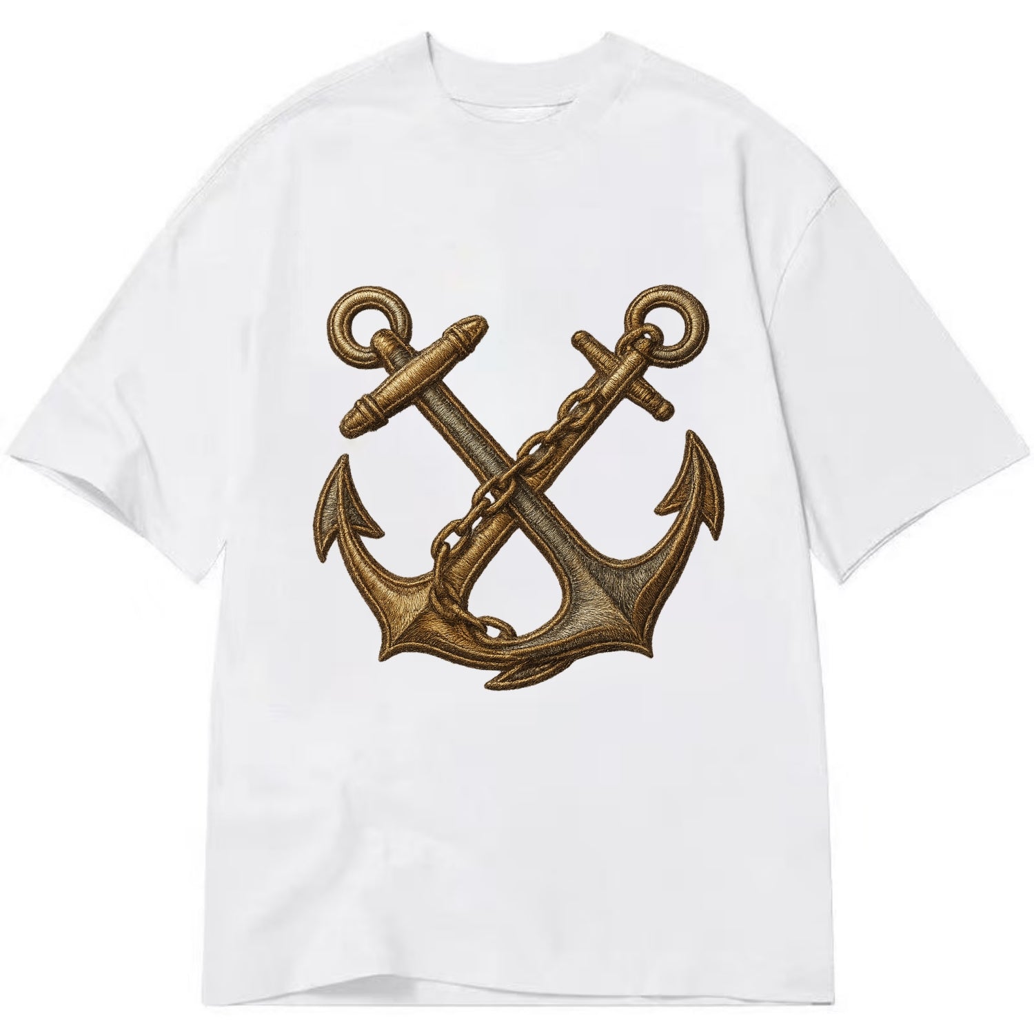 Crossed Anchors  - Classic T-shirt - White