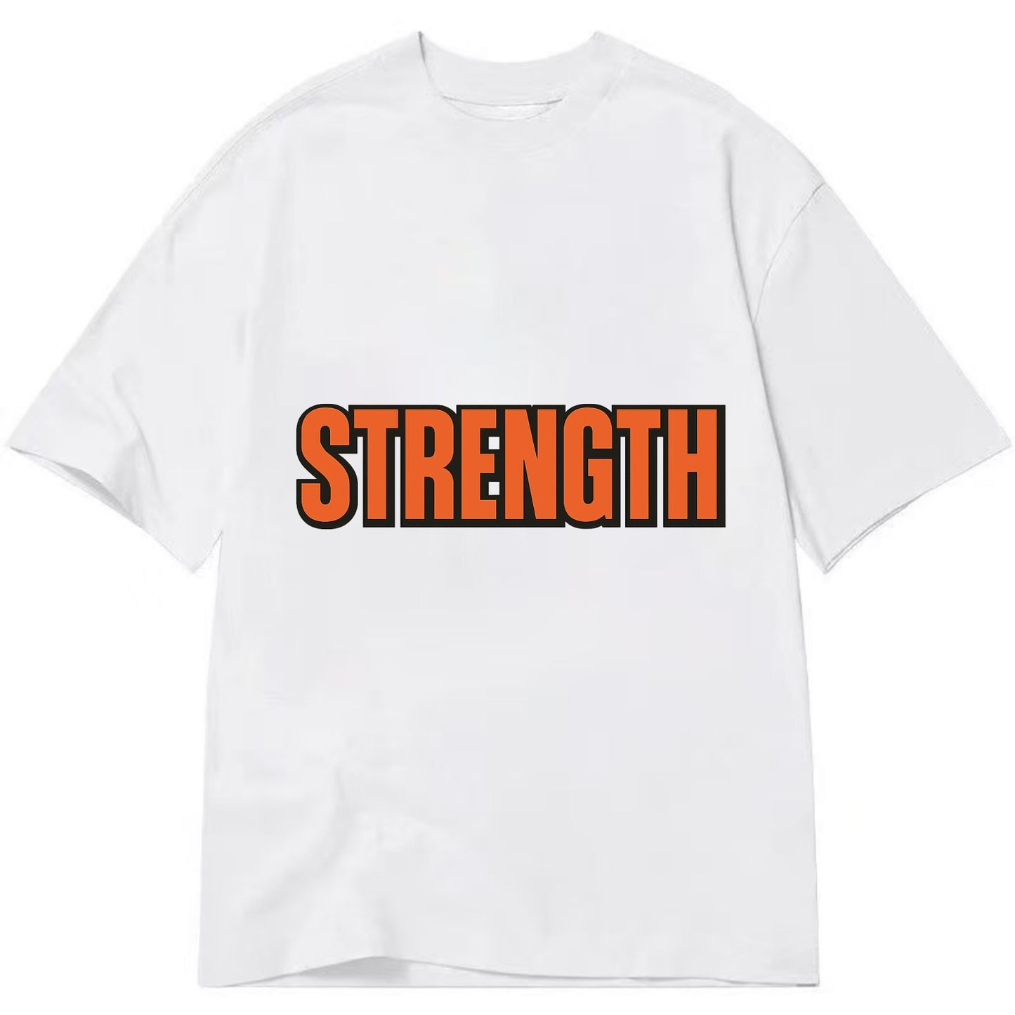 Bold typography design - "STRENGTH" - inner power, resilience, fortitude - Classic T-shirt - White