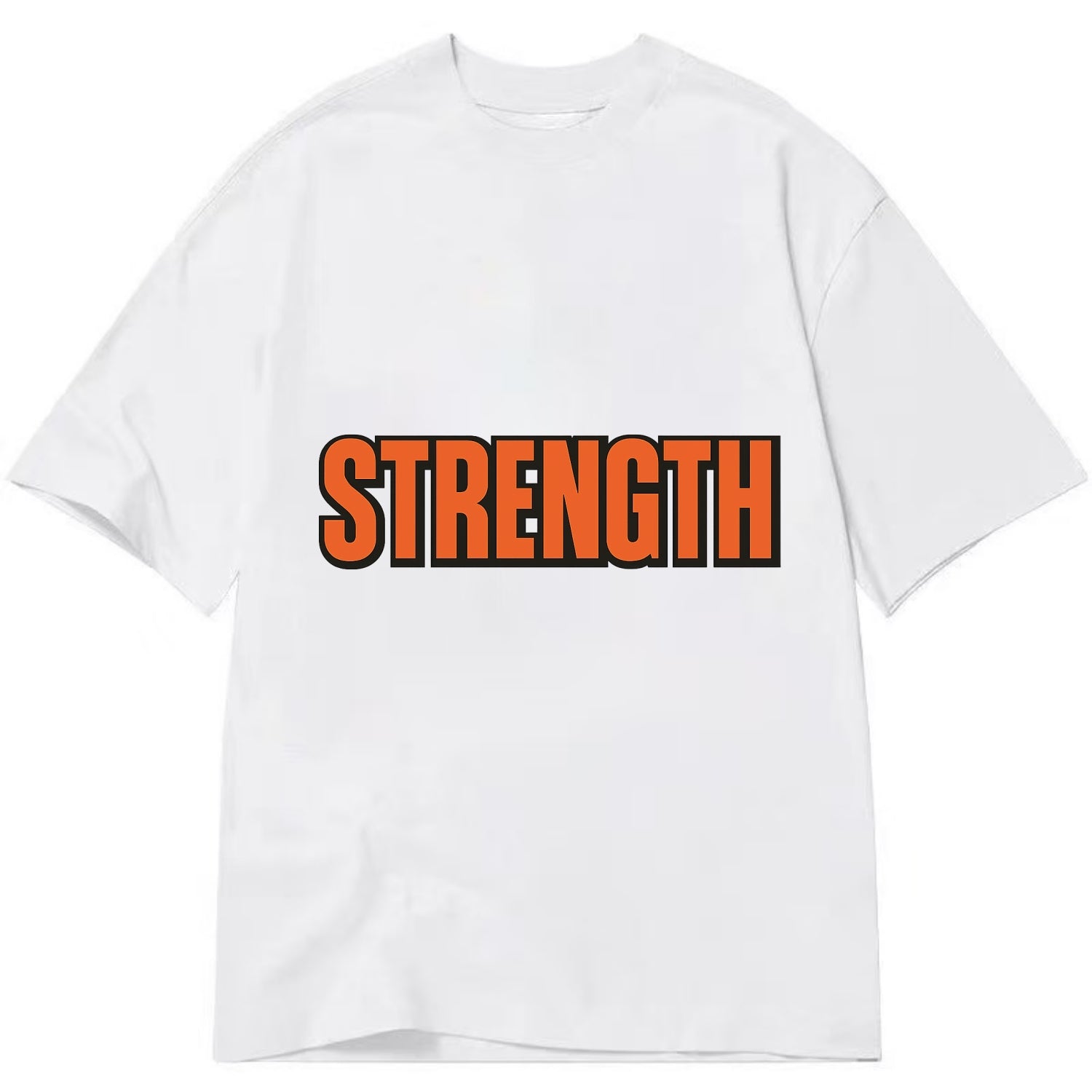 Bold typography design - "STRENGTH" - inner power, resilience, fortitude - Classic T-shirt - White