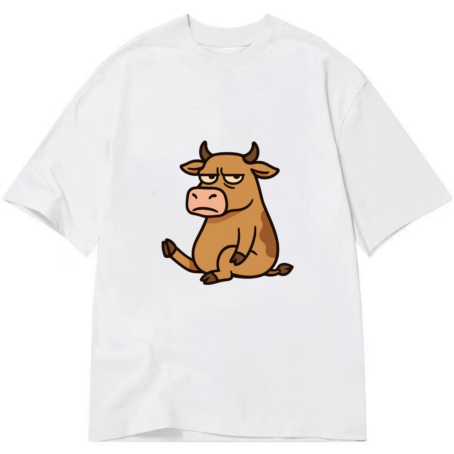 The Cow Judging Silently - Classic T-shirt - White