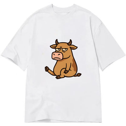 The Cow Judging Silently - Classic T-shirt - White