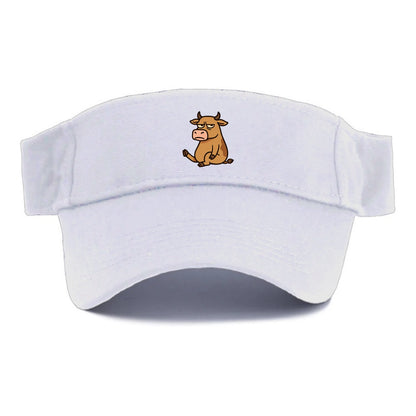 The Cow Judging Silently - Visor - White