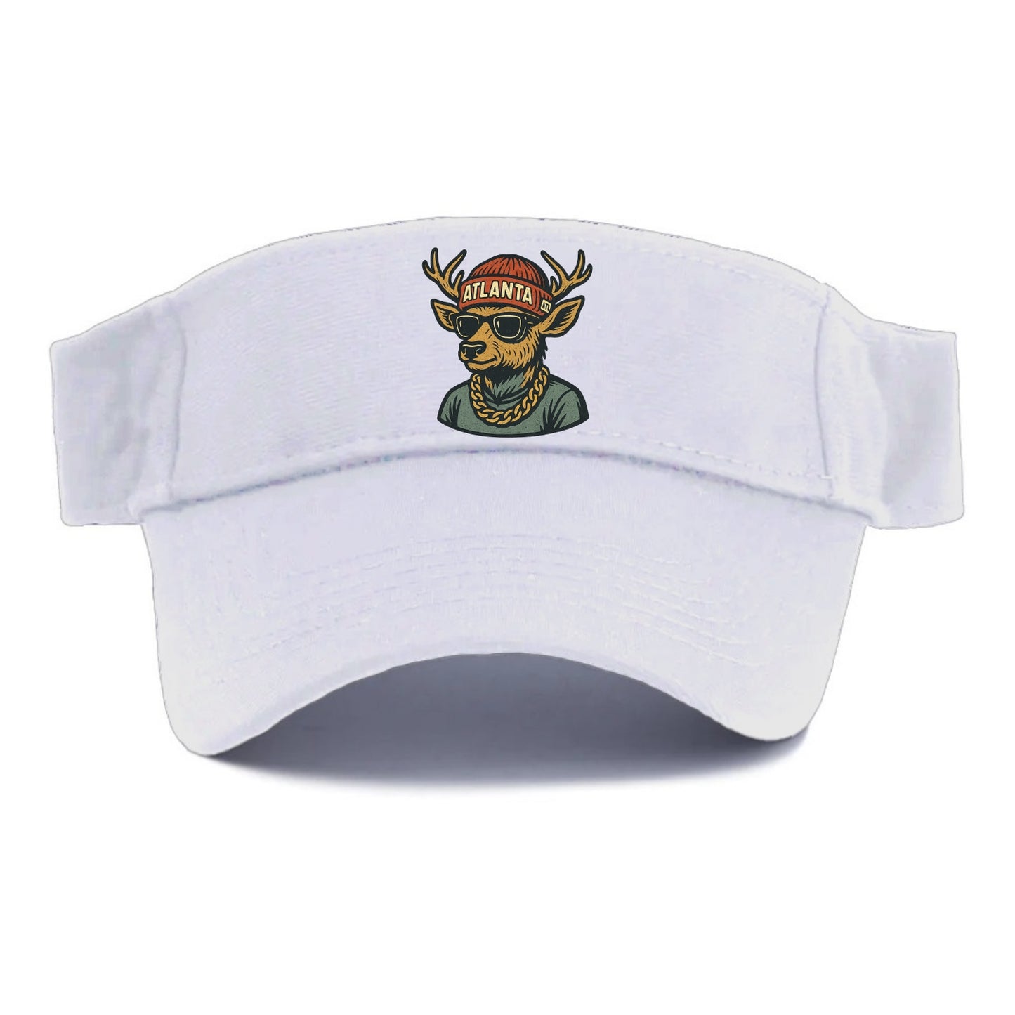 "deer" "atlanta" "atl" "red" "us South" - Visor - White