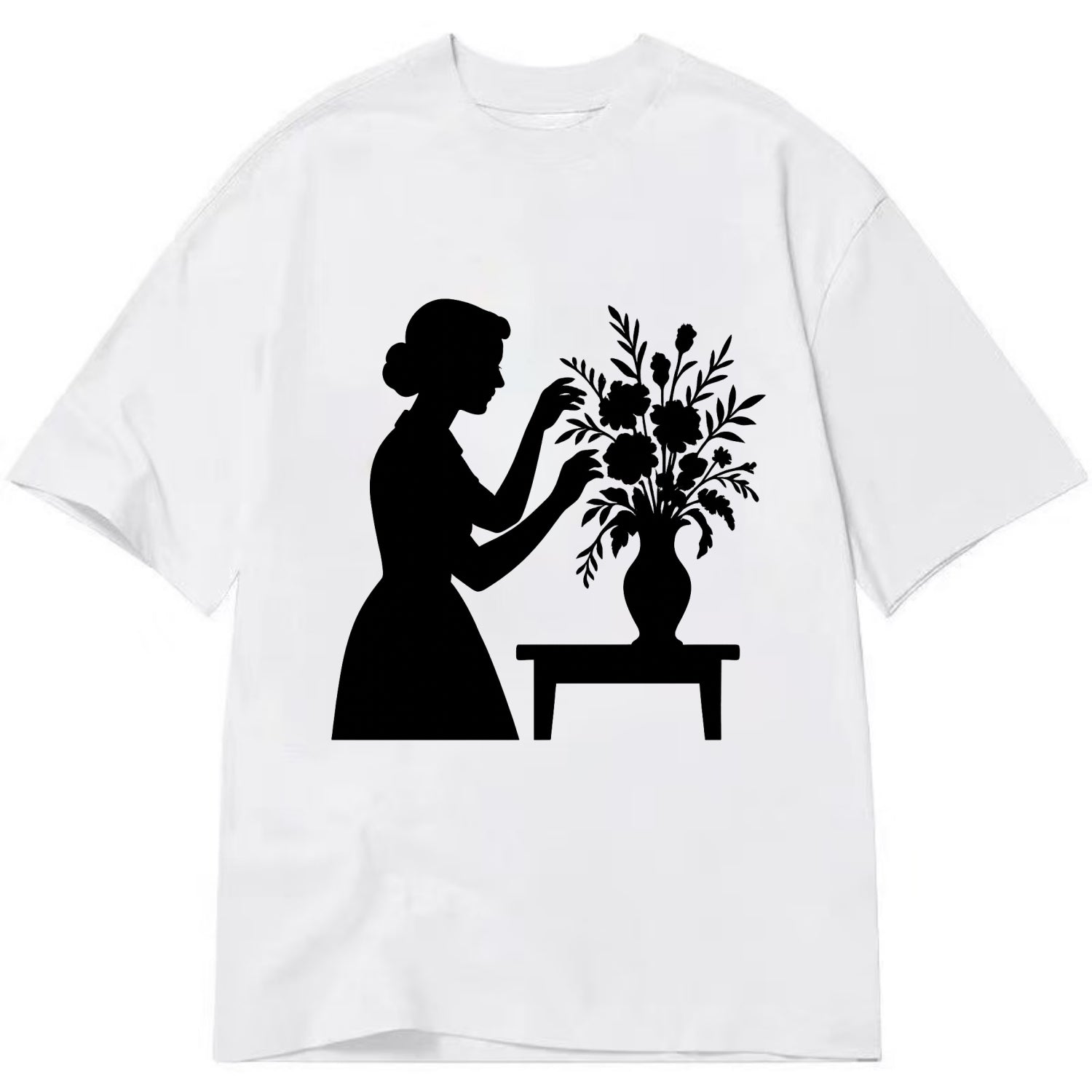Florist arranging dramatic bouquet - Classic T-shirt - White