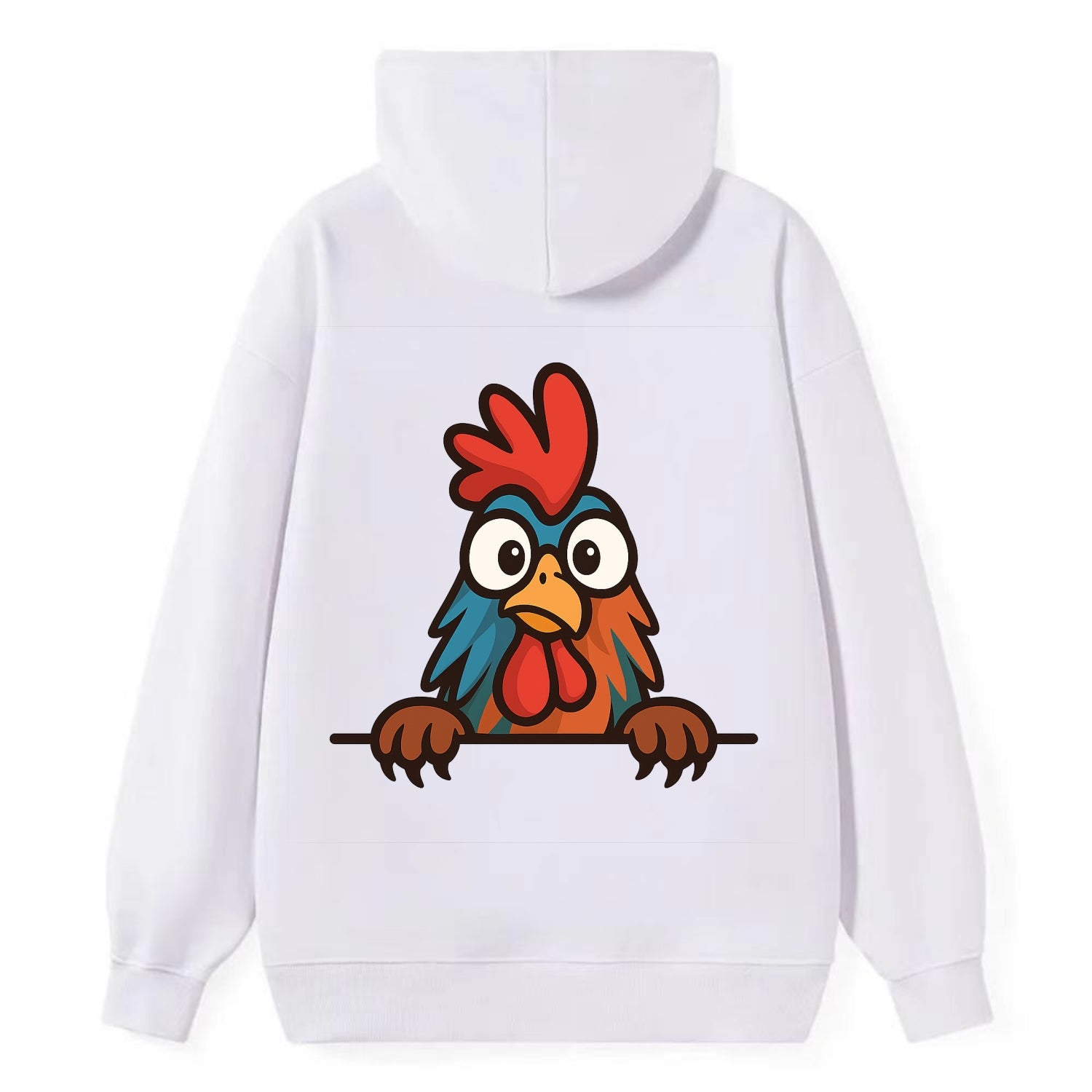 Rooster  - Classic Pullover Hoodie - White