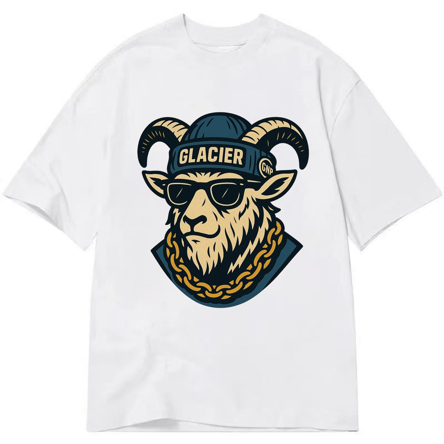 Glacier Mountain Goat - Classic T-shirt - White