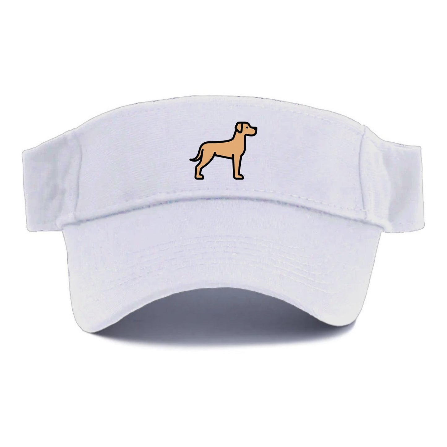 Great Dane - Fawn colored flat side profile - Visor - White