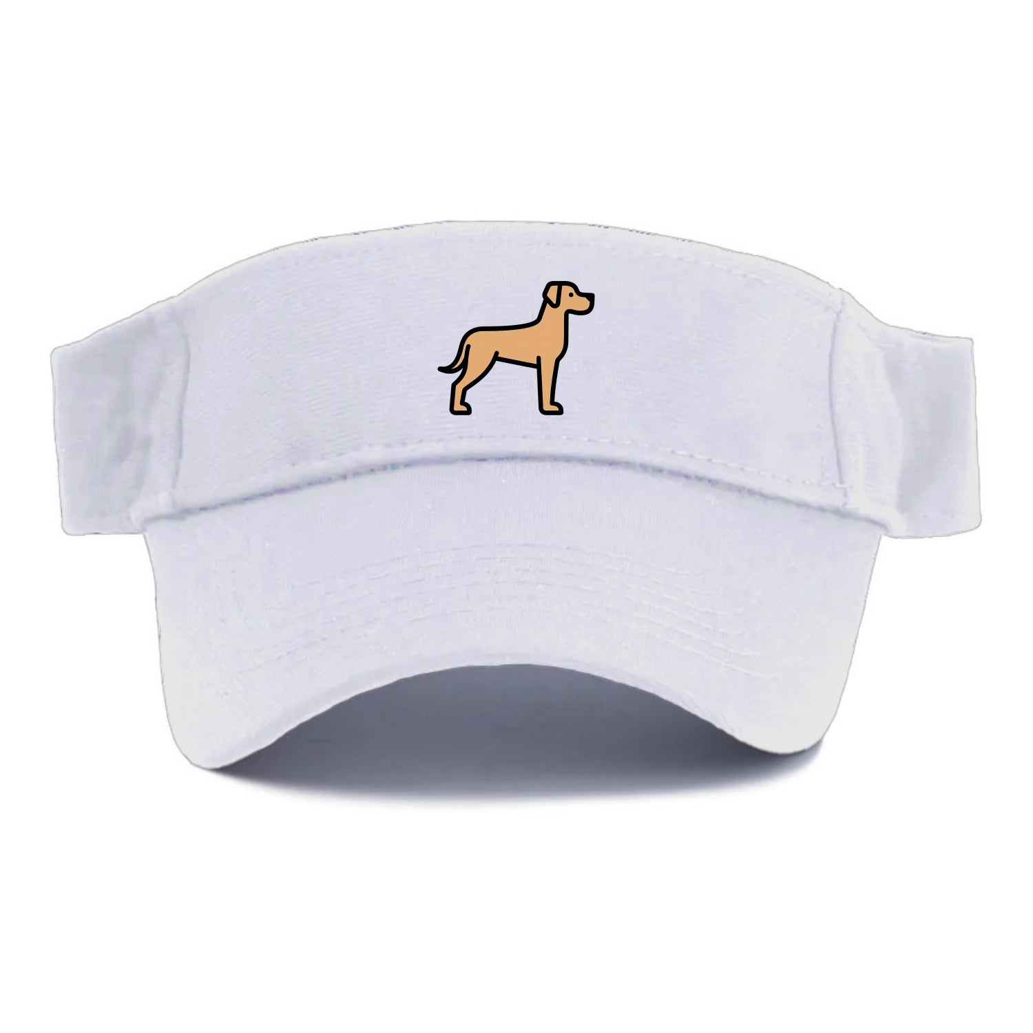 Great Dane - Fawn colored flat side profile - Visor - White